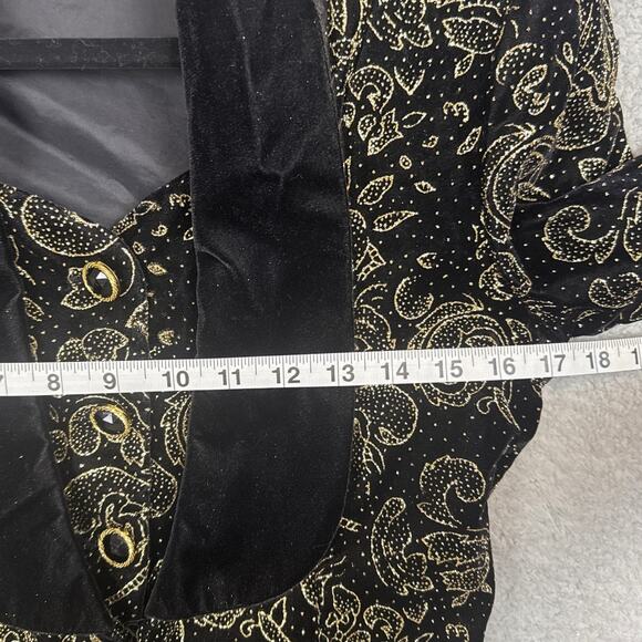 Vintage Scott McClintock Tuxedo Jacket Black Velvet 6P Holiday Whimsygoth Boho - Picture 5 of 9